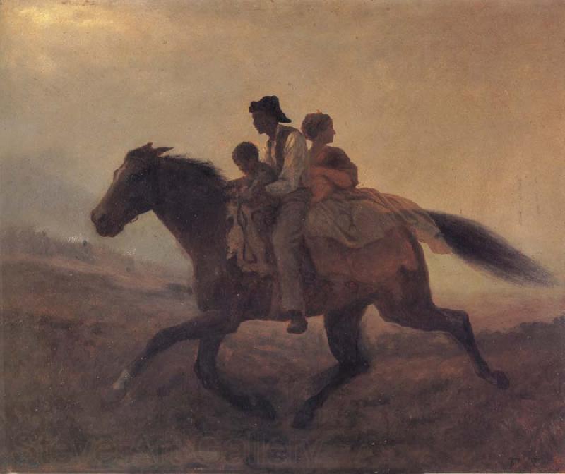 Eastman Johnson A Ride for Liberty-The Fugitive Slaves Norge oil painting art